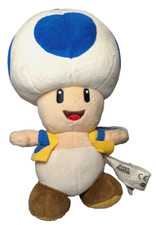 Little Buddy Nintendo Super Mario Bros Blue Toad Mushroom 8 Plush Toy 2017