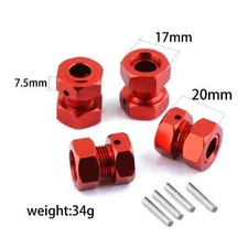 Metal 17mm Extended Wheel Hex Hub Adapter for Arrma 6S KRATON Typhon Outcast 1/7