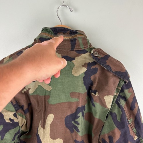 M-65 US Army Coat Cold Weather Field Woodland Camo 8415-01-099-7831 Sm Reg USA - Picture 13 of 14
