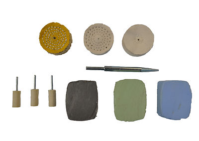 Mini Metall Polierset für einen Bohrer 10 Stck.