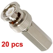 20pcs Twist-on BNC Male RG59 Connector for CCTV cameras