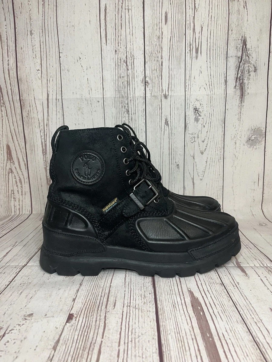 Polo Ralph Lauren Mens 12D Boots Black Leather Quilted Moc Toe Saddle Worth III Polo Ralph Lauren | Shoes | Polo Ralph Lauren Andres Iii  main image 4