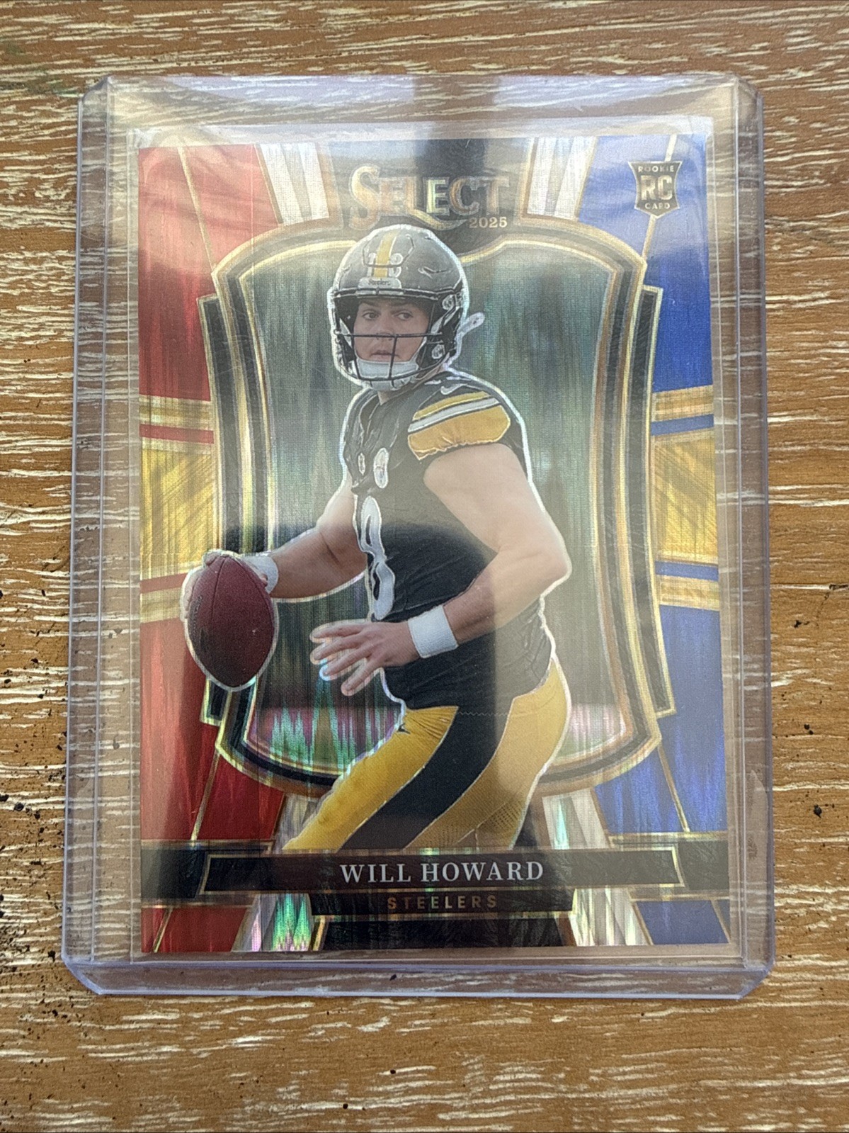 2025 Panini Select - Premier Level Will Howard #152 Red & Blue Shock Prizm (RC)