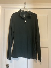 Van Heusen Sweater Mens Large Multi Classic Fit Never Tuck Long Sleeve 1/4 Zip