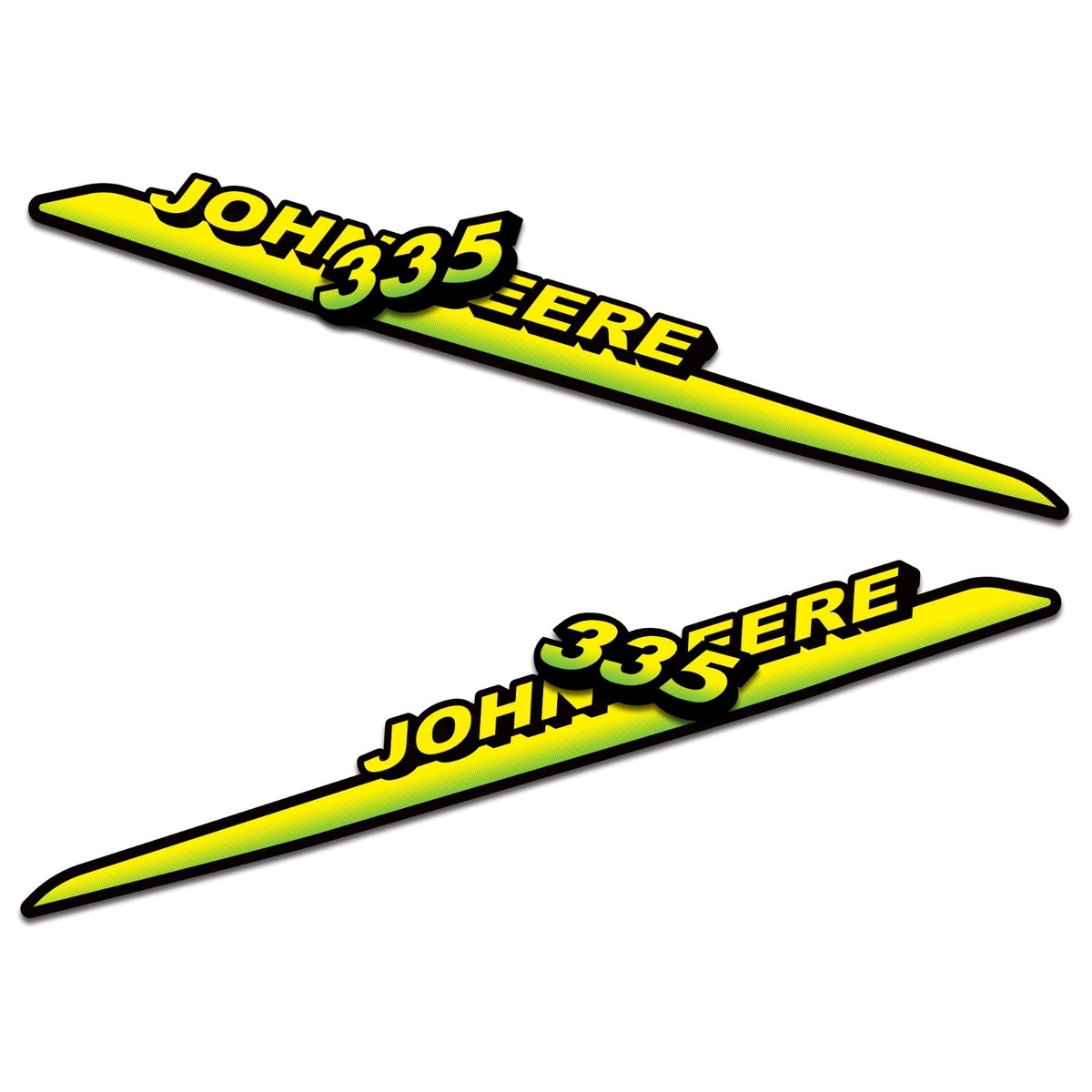 Set Decalcomanie Vinile Per Trattorino John Deere 335 - Adesivi Cappuccio Ricambio