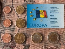 Andorra Euro-Proben KMS 2014 Euro Kursm&uuml;nzensatz, in Folie