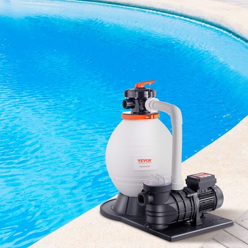 VEVOR Sand Filter Above Ground with 1 HP Pool Pump 3500 GPH Flow 16" 6 ...