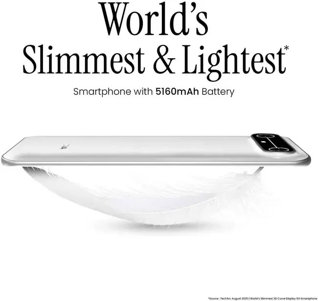 TECNO POVA Slim 5G ホワイト Tecno Pova Slim 5G 3D Curve Display Factory Unlocked 8GB RAM 128GB