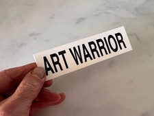 Rare ART WARRIOR 5.5" x 1.5" self-adhesive sticker
