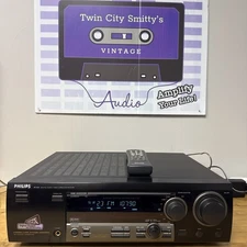 Philips FR968/17 Receiver Digital Audio Video 100W 5.1-Ch W/Phono Bundle Remote