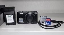 Nikon COOLPIX S7000 Black Digital Camera 16.0 MP Charger, 2 Batteries, 2GB READ