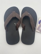NEW RAINBOW FLIP FLOP BLACK/BROWN 101ST US KIDS SIZE 13/1 AND 3/4