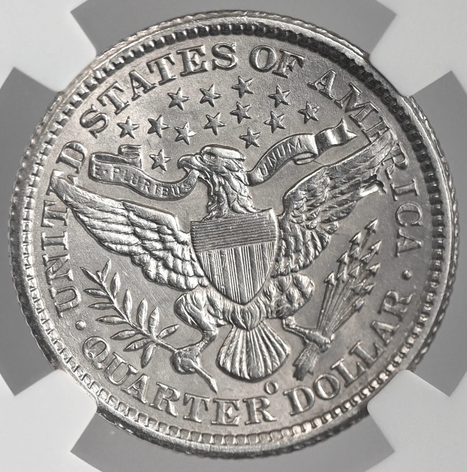 1898-O 25C BARBER SILVER QUARTER NGC AU DETAILS "CLEANED" #8405236-031 - Image 3 of 4