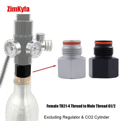 Heiß Schwarz Aluminium Sechskant Gelenk Regulator Set Aquarium Zylinder Fit