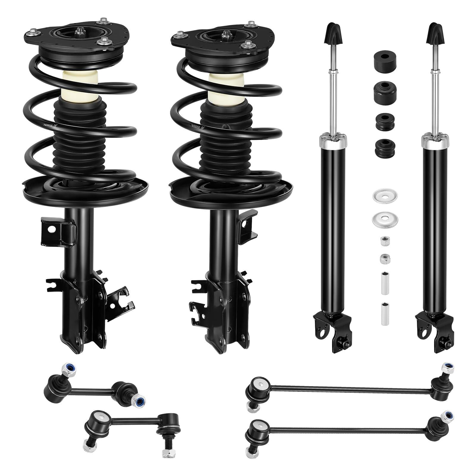 8PCS Front Rear Complete Struts Shock Sway Bars Fits Nissan Altima 2007-2012