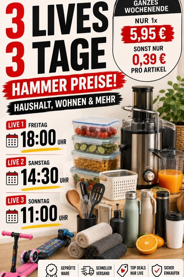 2. Tag Shopping Marathon Lasaro Live on Ebay das Sparen geht weiter
