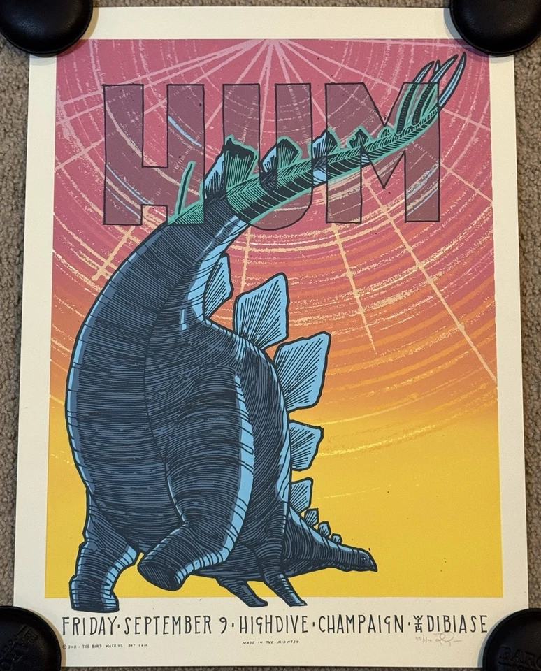 Póster de dinosaurio HUM 2011 Champaign IL S/# 400 Stegosaurus con impresión artística de Jay Ryan Foto 2 de 4