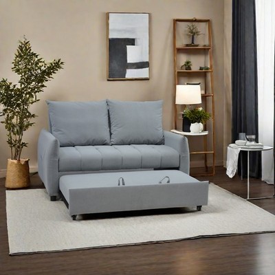 Modern Velvet Sofa 3 in 1 Convertible Folding Sleeper Sofa Bed for Small Spaces