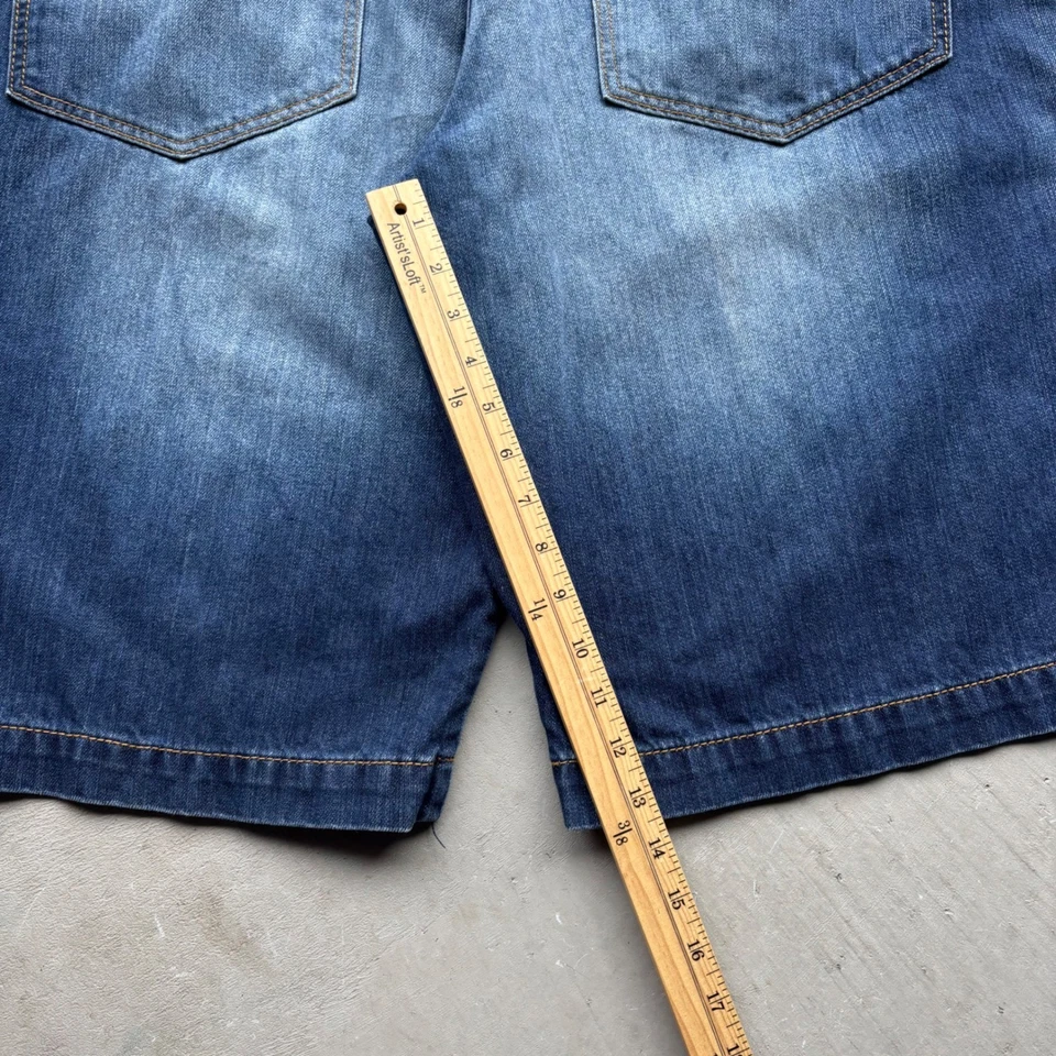 Pantalones Cortos de Carga Timberland Para Hombres Denim Azul Lavado Logo Bordado Talla 36 Y2K Patinador Foto 3 de 4