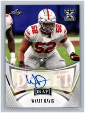 2021 Leaf Draft Wyatt Davis XRC Autographs #BA-WD1 Ohio State Buckeyes Auto RC