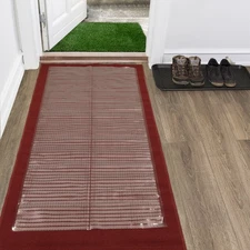 Non-Slip Rug Carpet Protector - Waterproof Clear Vinyl Floor Runner Mat for H...