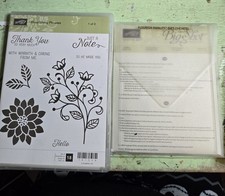 Stampin Up Flourishing Phrases Stamp Set with Cutting Dies Both Stamp Sets
