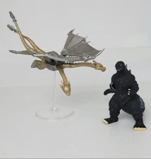 Godzilla VS Mecha King Ghidorah 2.5" Mini Figure Set Gashapon HG Series Bandai