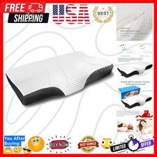 Contour Memory Foam Pillow Orthopedic Sleeping Pillows, Ergonomic Cervical Pi...