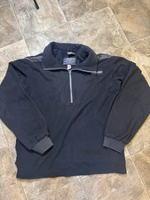 Vintage Polartec Hard Corps Fleece Jacket Small 22x28 Quarter Zip Black Warm USA