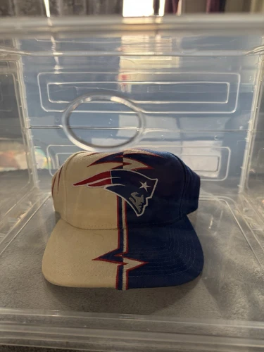 Vintage 90s Starter NFL New England Patriots Shockwave Blue White Strapback Hat