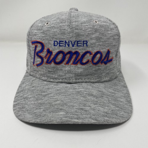Cappello vintage Denver Broncos grigio erica scritta specialità sportive snapback anni 90