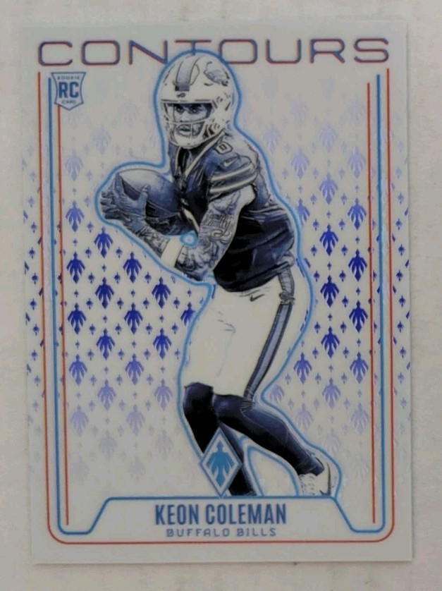 KEON COLEMAN Bills 2024 Panini Phoenix RC /50 Contours Blue #CON-RCN Rookie