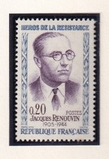 🦬Timbre France N°1288 - Luxe ** - Jacques Renouvin - MNH** - 1961🦬
