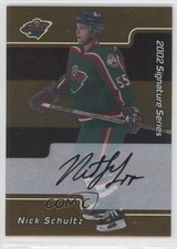 2001-02 ITG Be A Player Signature Series Gold Auto Nick Schultz #214 Auto 0o9