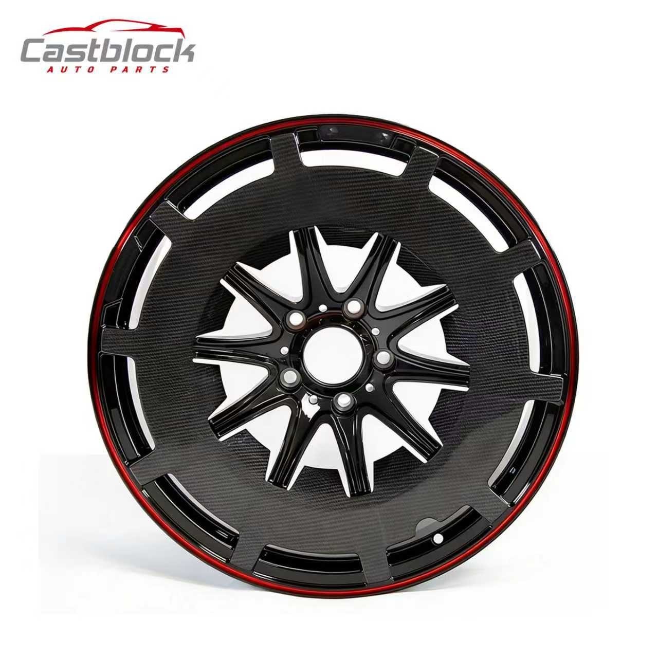 22'' 22X10 For Mercedes Benz G Class Brabus Style Carbon Fiber Wheels Rims Set