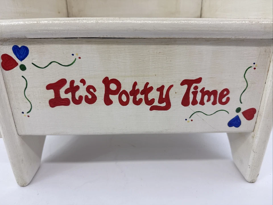 Vintage Antique Wooden Toddler Potty Chair Seat Comode Training Child - Image 2 of 4