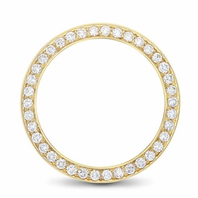 3CT BEAD NATURAL DIAMOND BEZEL 18KY 36MM FOR PRESIDENT QUARTZ 19018 19028 19048