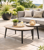 Loungetisch Gartentisch Beistelltisch Kaffeetisch Margriet Set Wetterfest Alu