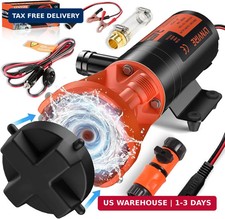 RV Macerator Pump 12V,Portable Macerator Waste Pump,12GPM Suction 3.2 feet Lift