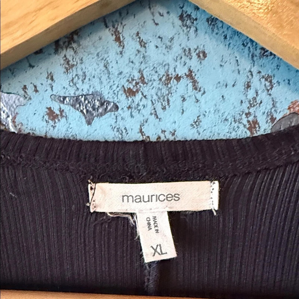 Cárdigan Maurices negro frente abierto Foto 2 de 4