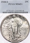 1928-S 25C PCGS MS65+ Standing Liberty Silver Quarter PLUS Graded Gem