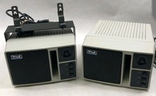 Pair of Anchor AN-130 Portable Powered Powered PA Loud Speakers White TESTED