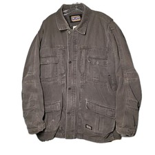 Big Smith Jacket Men's XL Brown Fleece Lined Canvas Full Zip Chore Barn Coat