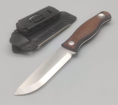 Kizer Messer Polaris Bushcraft AEB-L Stahl Brown Micarta G10 Kydexscheide