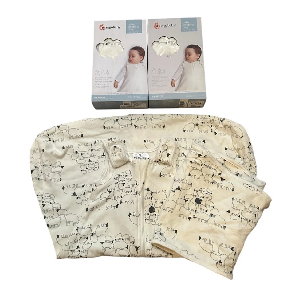 Ergobaby Saco de Dormir y Envoltura Set 0 Ovejas 0-9 Meses Pack De 2 Foto 3 de 4