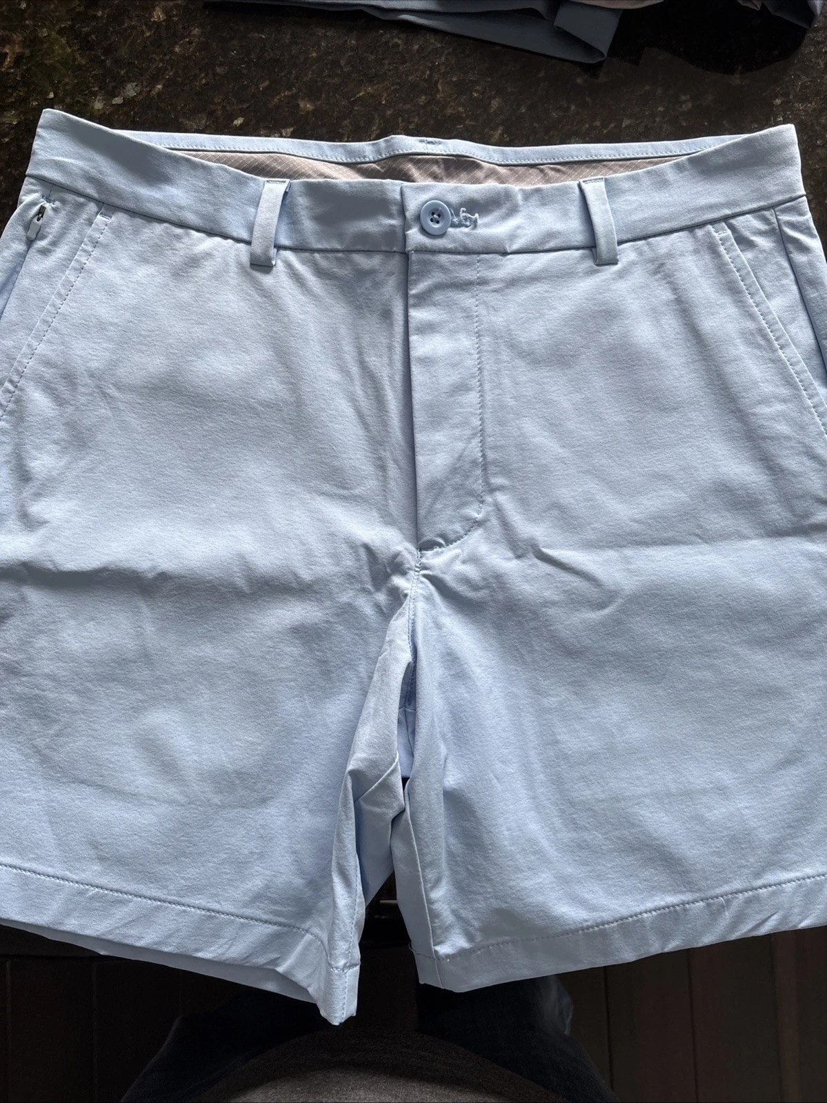 Vineyard Vines On The Go Shorts 28 Mens Powder Blue Cotton Nylon Performance