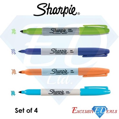 4 x Sharpie Fine Point Permanent Marker Präzision & glatter Tintenfluss