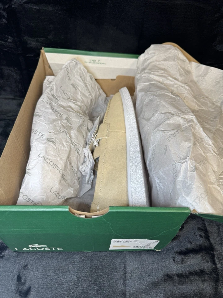 NUEVO CON CAJA - Mocasines Lacoste Hombre Gamuza Cochet EE. UU. 7,5 PARA HOMBRE Foto 4 de 4