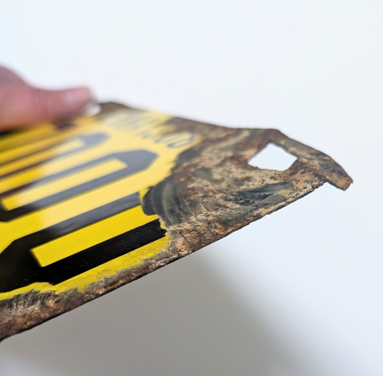 1908 Pennsylvania PA Vintage/Original Porcelain Enameled ING-RICH License Plate