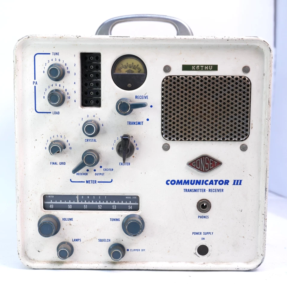 TRANSCEPTOR Radioaficionado Gonset Communicator III Vintage *piezas T12-F3 Foto 2 de 4